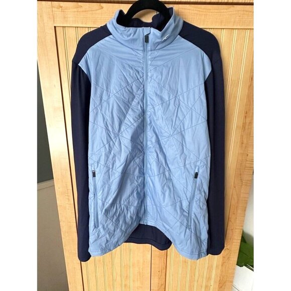 Kjus Jacket Men's XXL 56 Blue Retention Golf Full Zip Lightweight NC Emblem - Picture 1 of 5